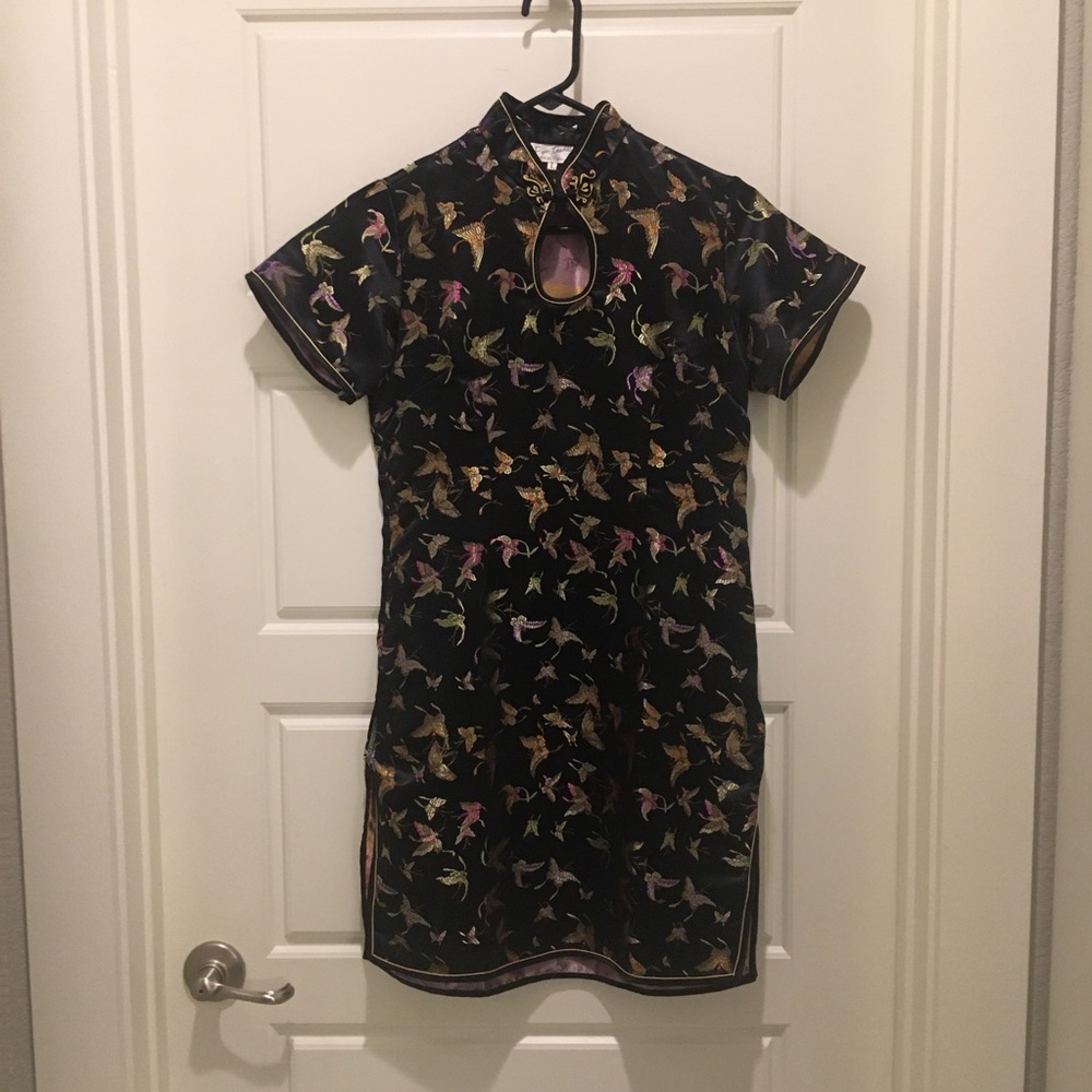 Oriental style silk dress